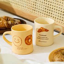 Japan ZD original mug ceramic couple water cup household high-value Japanese-style ins wind milk breakfast cup