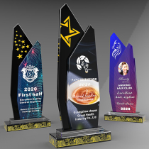 Crystal Trophy Customization Excellent Employee Sales Elite Honor Medal Plaque Franchise Plate Agent Dealer Authorization Plate