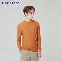BLUE ERDOS mens wear 21 spring and summer new solid color wild worsted round neck wool loose mens sweater