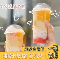 Huawanyan Internet celebrity chain Yangzhi Ganlu succulent mango mango Tainong mango sauce mango pulp concentrated milk tea shop commercial
