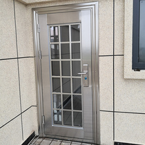 Stainless steel door 304 glass balcony rear door entrance door rural household single door village self-built security door