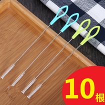 Stainless steel pipette brush bottle 10 separate pipette brush Feeder brush Nose suction brush Pipette brush