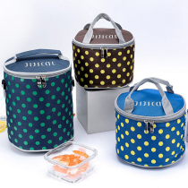 Lunch box bag handbag Aluminum foil thickened lunch box bag Insulation bag Lunch box bag lunch box bag round lunch box bucket bag