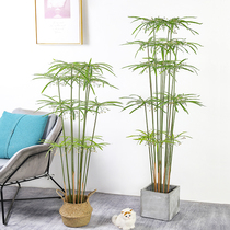 Nordic simulation windwgrass potted bamboo large floor living room fake tree green plant decoration office plant ornaments