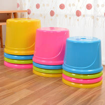 Plastic stool small bench round stool childrens table low stool adult thick shoe stool bench coffee table household chair