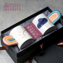 Couple cup water Cup ceramic mug personality birthday gift wedding gift custom creative men and women coffee cup