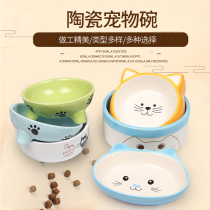 Dog Basin Dog Bowls ceramic Single bowl Cute Teddy Bib Bear Beaume Puppies Small Dog Puppy Food Basin Pet Bowls