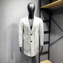 Offline 1000 strength hard goods 58 6%wool mens handmade sweater coat coat male tide
