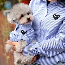 Pet and owner parent-child cat than Bear teddy dog dog clothes spring and autumn thin summer dress spring summer shirt
