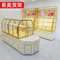 Custom bakery cake shop display cabinet side cabinet full baking shop display cabinet commercial glass solid wood Zhongdao cabinet