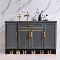 Light luxury all aluminum alloy shoe cabinet Simple modern household door outdoor waterproof sunscreen balcony large-capacity locker