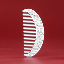 Lao Fengxiang and sterling silver comb s999 foot silver jewelry handmade snowflake silver ion health care scraping send Mothers Day gift