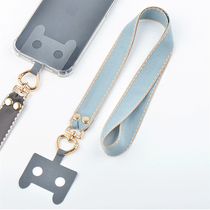 Original mobile phone lanyard fixed card set hanging neck mobile phone shell chain female wrist short net red new patch sling