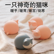 Cat hot water bag filled with water silicone warm baby hand warmers female student bed cute small mini portable