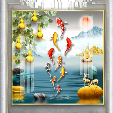 玄关挂画锦鲤招财-玄关挂画锦鲤招财促销价格、玄关挂画锦鲤招财品牌- 淘宝