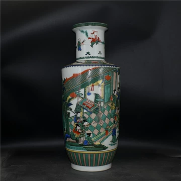 清康熙粉彩人物棒槌瓶瓷器 冠绝天下！989万的康熙五彩棒槌瓶，背后寓意让人赞叹！ - 知乎