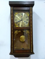 555 Mechanical old wall clock has been cleaned and oiled function normal use(delivery is limited to Guangdong and neighboring provinces )