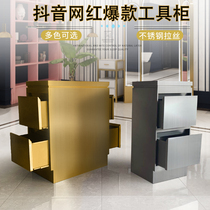  Barber shop tool cabinet Hair stylist drawer hair products floor cabinet Hair salon special stainless steel locker
