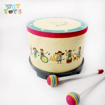 Korean original single childrens drum wooden percussion drum kindergarten early education childrens musical instrument cartoon drum baby music enlightenment 1