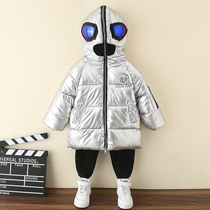 Childrens clothing boys winter clothing down cotton jacket 2021 new childrens thick cotton clothes childrens foreign style cotton-padded jacket