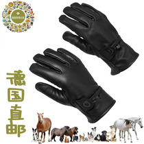 German direct mail leather professional equestrian riding gloves with four-season and winter reinforced warm wool lining