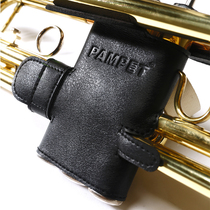 Trumpet leather piston protective cover with a fine wire number neck guard imitation leather wind instrument accessories