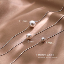 925 pearl necklace 2021 new simple fashion light luxury niche design sense choker temperament female