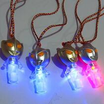 Luminous whistle flash expression Ultraman whistle childrens electronic toys colorful rope festival whistle