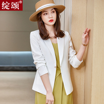  White blazer womens spring and autumn new small casual top fashion suit dress suit two-piece suit