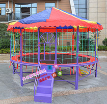 Factory direct kindergarten outdoor large trampoline outdoor play childrens round jump bed tramp net accessories