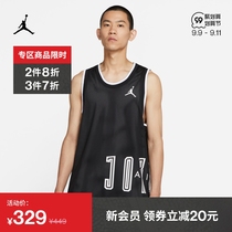 Jordan official mens jersey new summer sports breathable print mesh double-sided vest DA7235