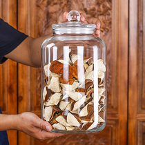 Transparent sealed glass bottle food grade tea dried goods Chinese medicine storage jar special one pound tangerine peel storage jar