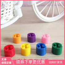 Color plastic blank size circle non-printed round size buckle red yellow and blue clothes hanger number grain label beads