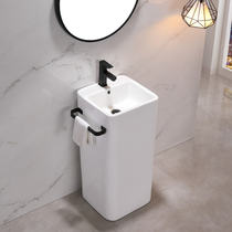 Ceramic column basin balcony integrated floor-to-ceiling wash basin outdoor one-piece sink hotel column wash basin