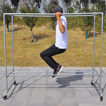 Galvanized water pipe steel pipe floor-to-ceiling double pole drying rack drying rack outdoor windproof quilt frame balcony roof square frame