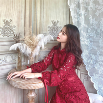 Autumn and winter 2021 new female toast bride wedding dress engagement usually wear a dress
