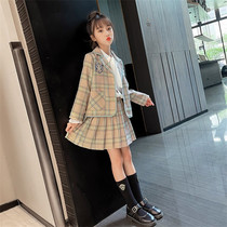 Girls jk uniform autumn 2021 new foreign style childrens suit pleated skirt set primary school school style skirt