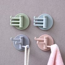 30% Stick Hook Swivel Hook Powerful Multifunction Home Bathroom Towel Hook Rack Wall Free perforated Shelf