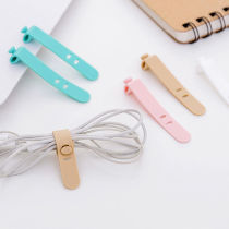 Net Red Creative Data Line Network Cable Containing Wire Feeder Headphone Charging Wire Bale Rope Anti-Lose Silicone Ziza Buckle Strap
