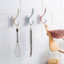 Free-to-punch hanghanger creative powerful no-scratched hooks wool towels hanger free of nail-stick hooks closehood hooded