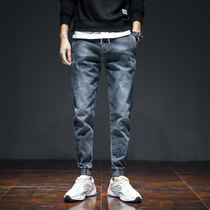 Minimalist fashion jeans Mens loose Korean version trendy men casual workmen Pants Khalen Beam foot long pants