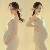 New pregnant women photography clothing photo studio beautiful style maternity dress fashion slim knitwear pregnant mommy photo clothing