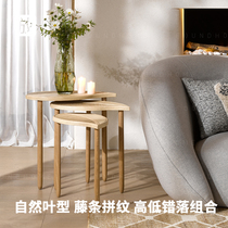  foundhome autumn and winter new product set A few Nordic solid wood creative household furniture corner a few leaf coffee table