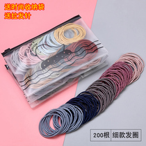 Tie hair rubber band Thin Hairband simple Korean head rope tie hair holster womens leather ring black hair rope headdress