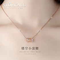 Small waist necklace female clavicle chain 2021 new fashion niche design sense simple temperament pendant birthday gift
