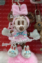 Austrian Crystal plaster out of print Minnie rabbit shoes pendant bag hanging car hanging custom