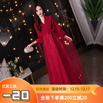 Pregnant women Toast coat belly 2021 New Bride wedding dress large size fat mm return clothes long sleeve winter women