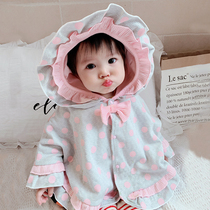 Men and women baby shawl coat childrens cloak newborn small cloak spring and autumn winter baby out to hold clothes windproof