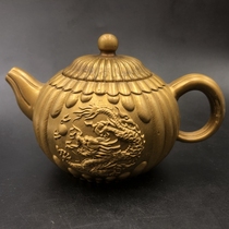 Ancient Play Miscellaneous Copper Pot Wine Jug Kettle Pumpkin Pot double Dragon jug home Process swing piece Small cooper