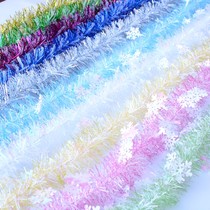Christmas hair strips pull flowers ribbon party celebration classroom kindergarten layout shop decoration color strips